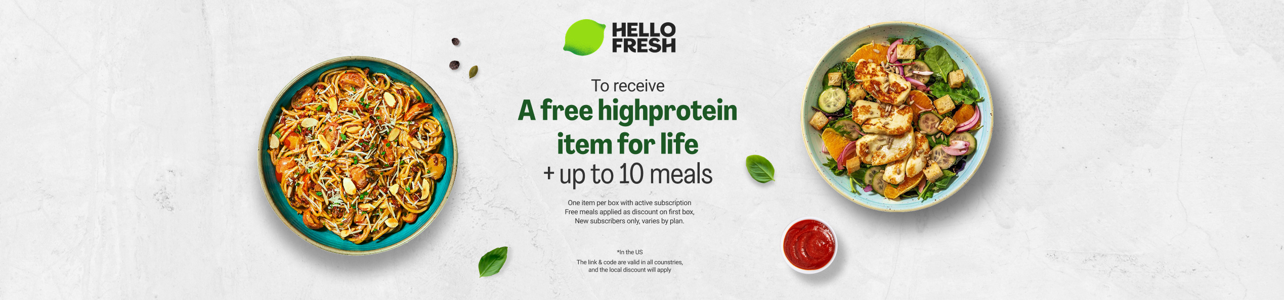 HelloFresh — A free highprotein item for life + up to 10 meals
